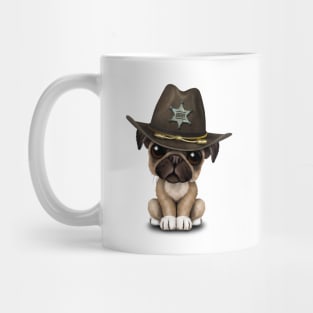 Cute Pug Puppy Dog Sheriff Mug